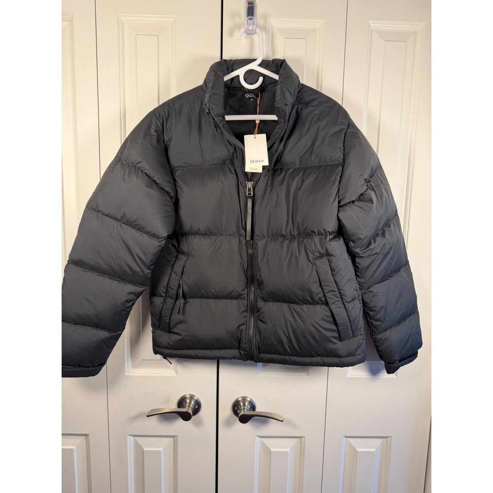 Quince Mens Responsible Down Puffer Jacket Black Size Medium NWT